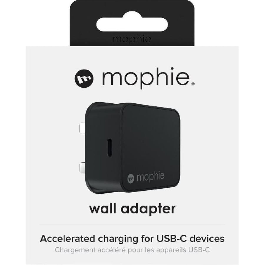 Mophie Wall Adapter Quick Charge 18 Watts Single USB C Black