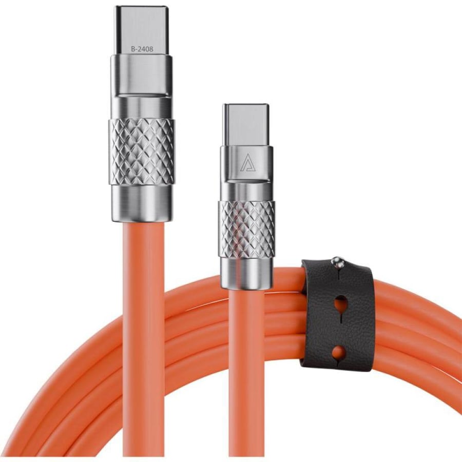 STATIK TSumoCharge USB C to USB C Sync Charge Cable 2 00 m 6 56 ft Orange