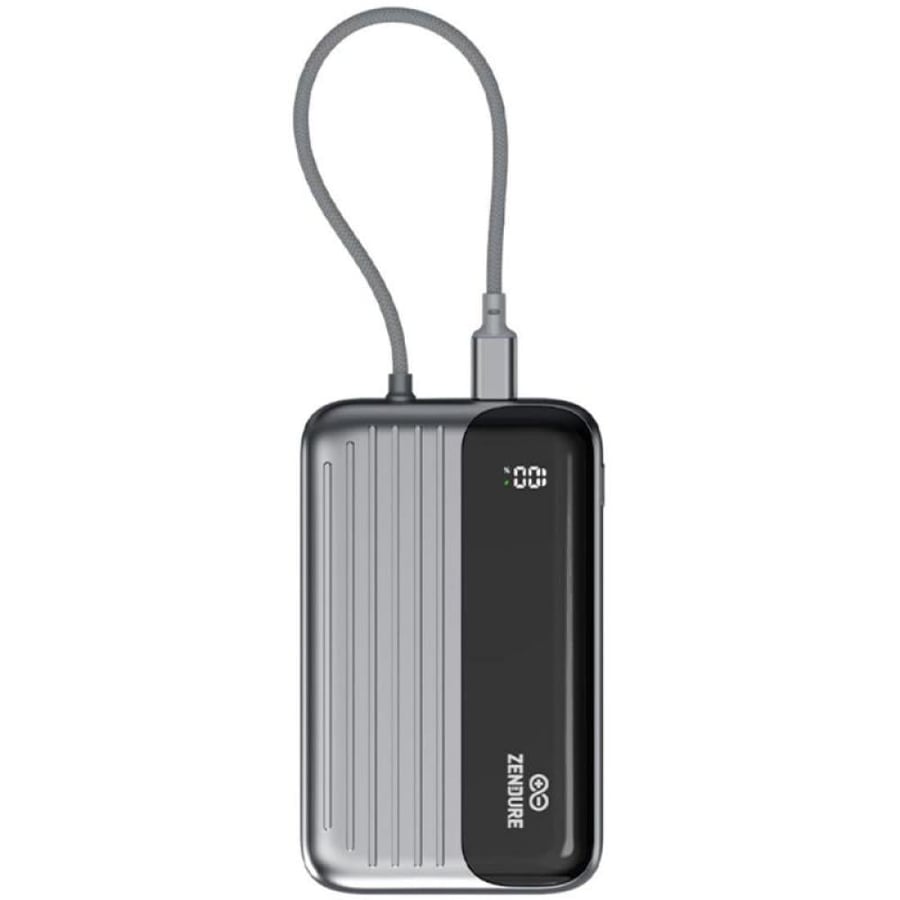 ZENDURE SuperMini Hybrid Qi 10000 mAh Wirless Magsafe Powerbank with Built in Cable Qi PMA 10000 mAh Single USB C Grey