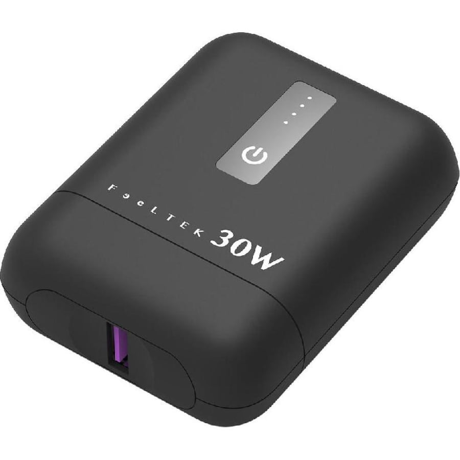 FeelTek Pico Pro Power Bank Quick Charge 10000 mAh Dual USB 1X USB 1X USB C Black