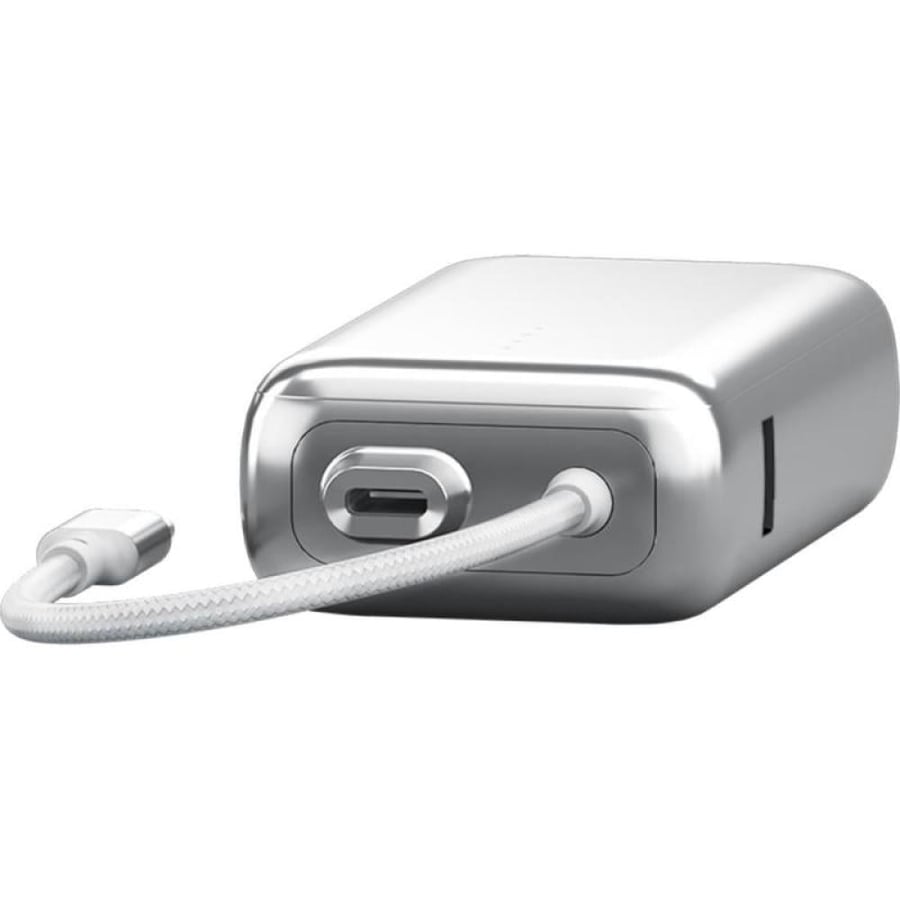 ZENDURE SuperMini Pro Compact 20000 mAh Power Bank 30W PD with Built-In USB-C Cable, PD Fast Charging, 20000 mAh, Dual USB (1X USB/1X USB-C), Silver