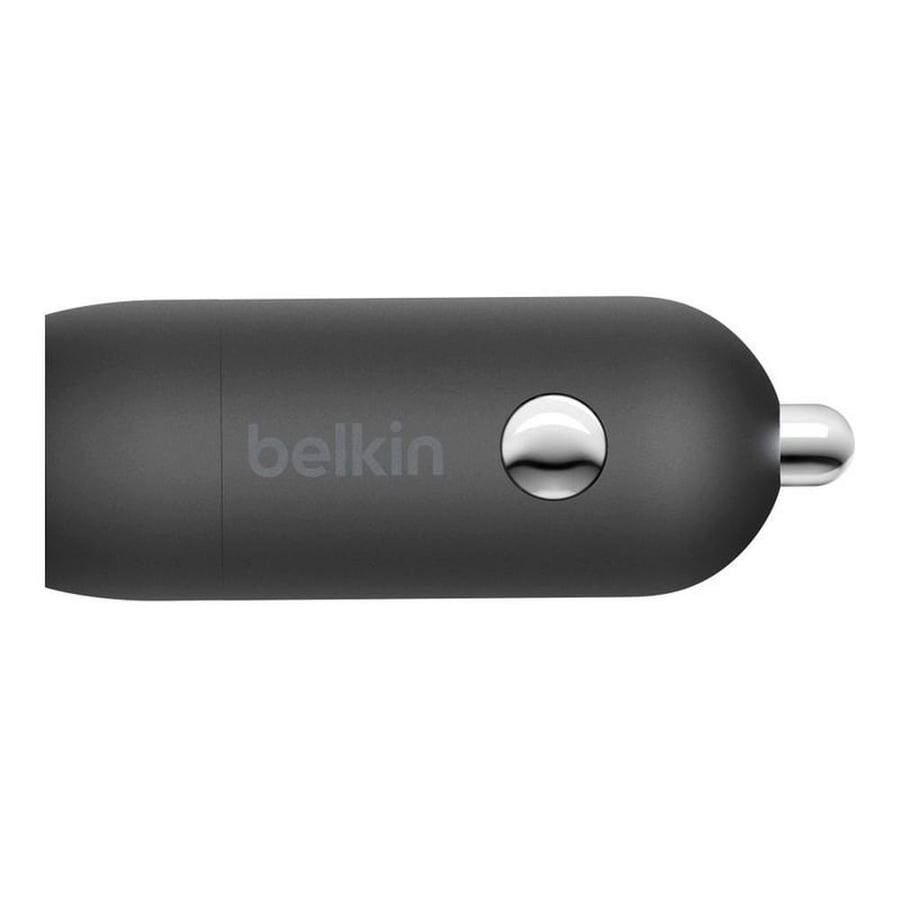 BELKIN Car Charger, 30W, Type C with Type C CABLE 1M Included, Black