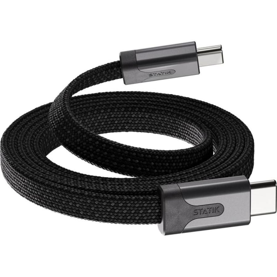 STATIK MagStack Slim Pro USB-C to USB C Sync & Charge Cable, 2.00 m ( 6.56 ft ), Black