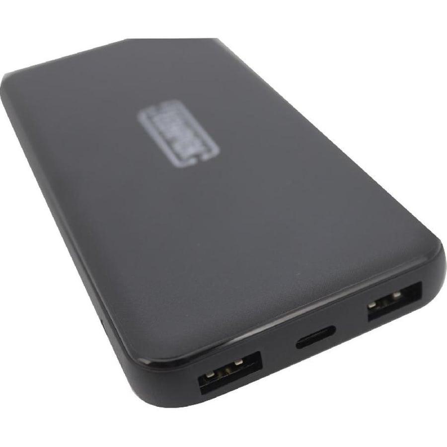Techpick Power Bank 20W 10000mAh Powerbank, PD Fast Charging, 10000 mAh, 3 USB (2X USB/1X USB-C), Black