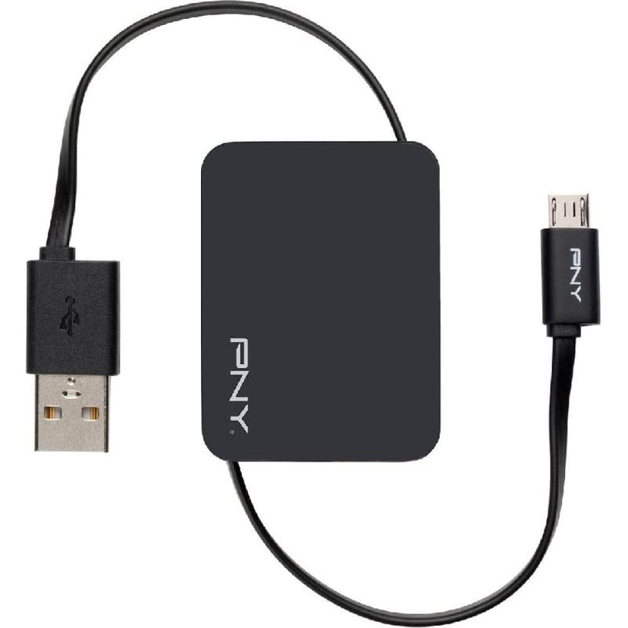 PNY TECHNOLOGIES Micro USB to USB 2 0 Sync Charge Cable 2 00 ft 60 96 cm Black