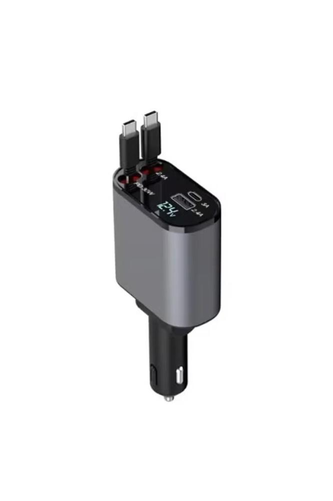 Car Charger 3 Port with Display