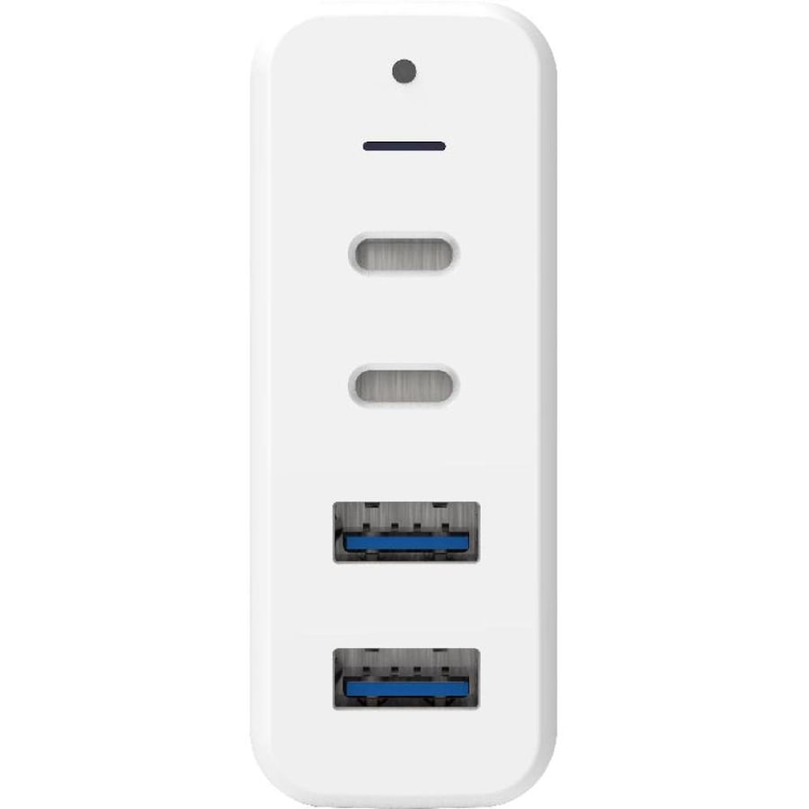FeelTek USB Home Charger, 75 Watts, 4 USB (2X USB/2X USB-C), White