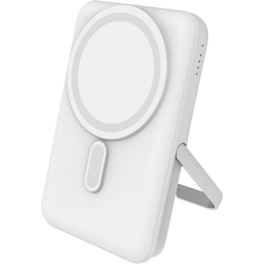 Mophie Essentials Snap Powerstation with Stand Fast Battery Charging 10000 mAh Single USB C I O Charging White
