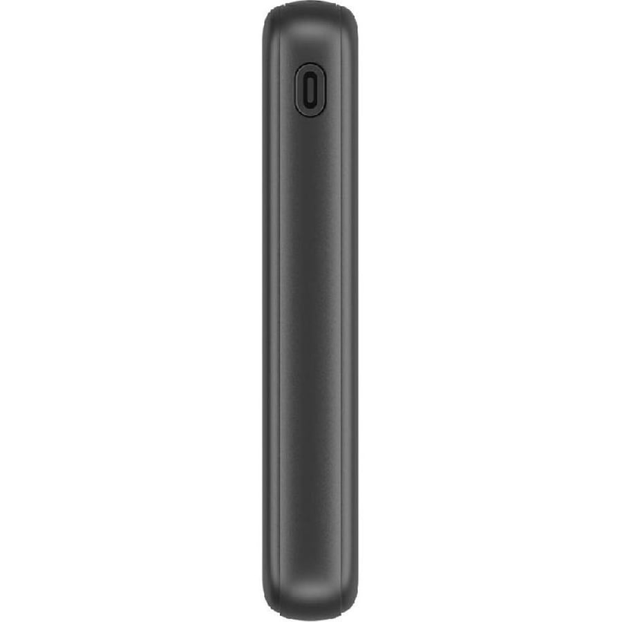 Techpick Power Bank with Built-In USB-C Cable 20W, PD Fast Charging, 10000 mAh, Dual USB-C, Black