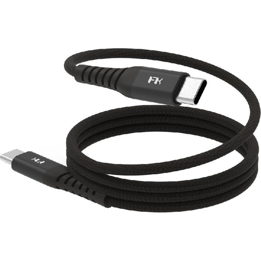 FeelTek Kleio M USB C to USB C 100W Sync Charge Cable 1 00 m 3 28 ft Black