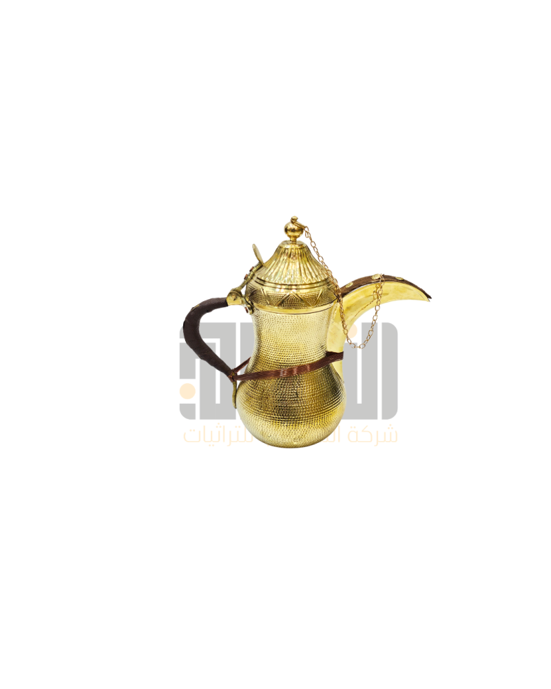 دلة مع أبريق نحاس بغدادي حب الرمان حجم  كبير