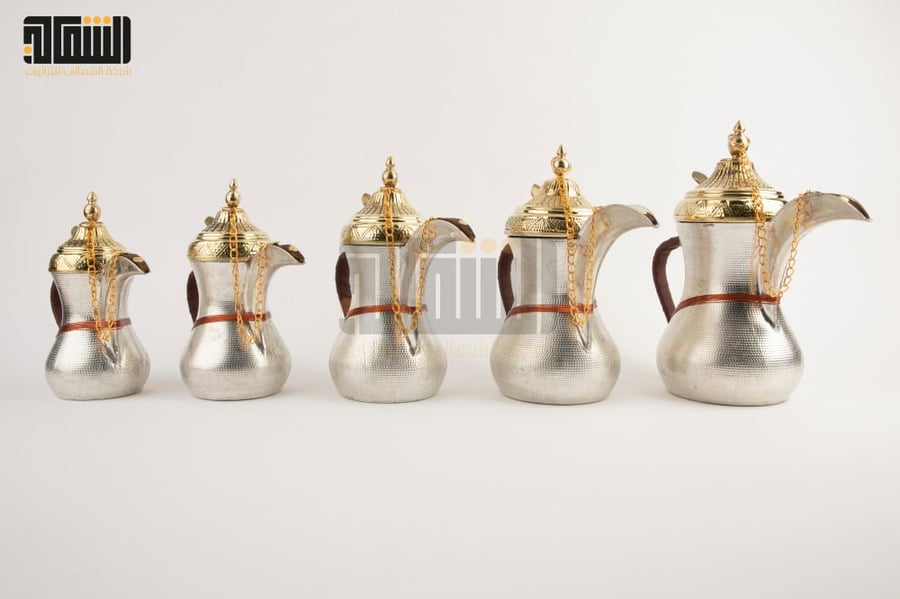 Dalaa Baghdad love pomegranate silver smooth set 5 pieces copper