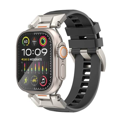SilicaBand-Pro sports bracelet for Apple Watch - high-quality strap made of FKM fluoropolymer resistant to wear and scratches, comfortable and durable design perfect for sports activities. Provides exceptional comfort and superior durability with a 304 st