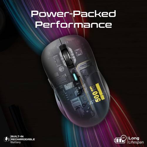 Wireless double rechargeable mouse comes with Bluetooth connection and radio frequency (RF), with accuracy of 800/1200/1600 dpi, and a working time of up to 70 hours with plug and play support