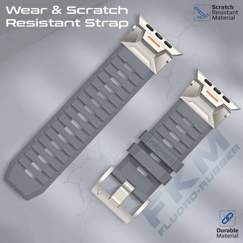 SilicaBand-Pro sports bracelet for Apple Watch - high-quality strap made of FKM fluoropolymer resistant to wear and scratches, comfortable and durable design perfect for sports activities. Provides exceptional comfort and superior durability with a 304 st