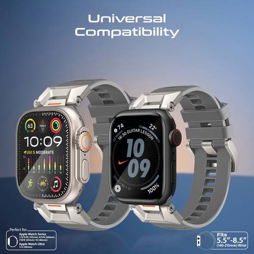 SilicaBand-Pro sports bracelet for Apple Watch - high-quality strap made of FKM fluoropolymer resistant to wear and scratches, comfortable and durable design perfect for sports activities. Provides exceptional comfort and superior durability with a 304 st