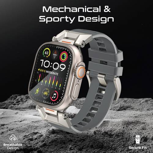 SilicaBand-Pro sports bracelet for Apple Watch - high-quality strap made of FKM fluoropolymer resistant to wear and scratches, comfortable and durable design perfect for sports activities. Provides exceptional comfort and superior durability with a 304 st