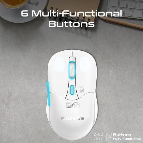Wireless double rechargeable mouse comes with Bluetooth connection and radio frequency (RF), with accuracy of 800/1200/1600 dpi, and a working time of up to 70 hours with plug and play support