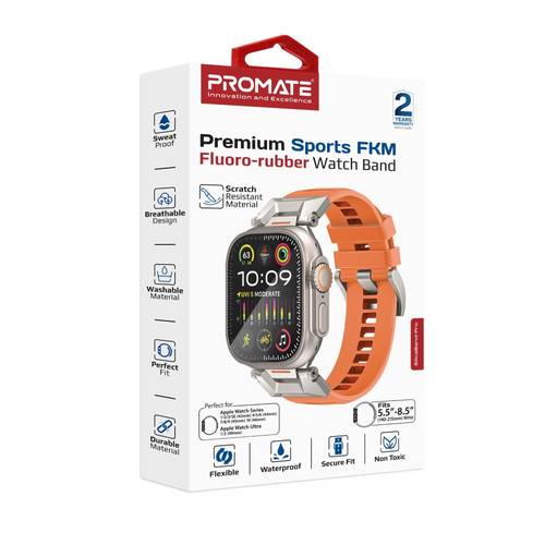 SilicaBand-Pro sports bracelet for Apple Watch - high-quality strap made of FKM fluoropolymer resistant to wear and scratches, comfortable and durable design perfect for sports activities. Provides exceptional comfort and superior durability with a 304 st