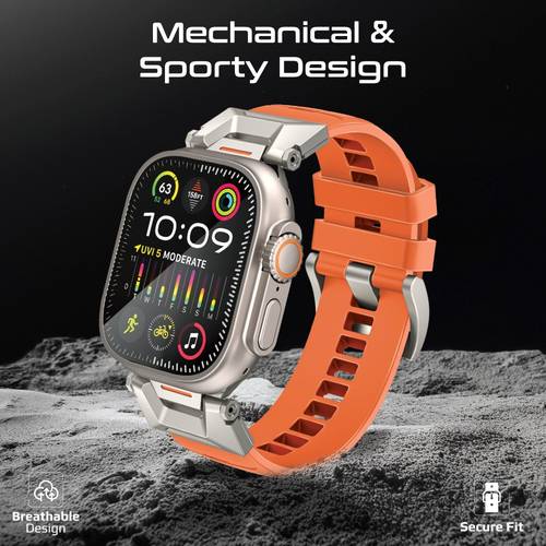 SilicaBand-Pro sports bracelet for Apple Watch - high-quality strap made of FKM fluoropolymer resistant to wear and scratches, comfortable and durable design perfect for sports activities. Provides exceptional comfort and superior durability with a 304 st