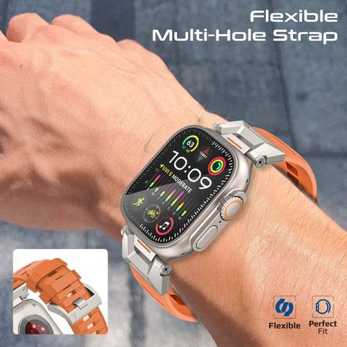 SilicaBand-Pro sports bracelet for Apple Watch - high-quality strap made of FKM fluoropolymer resistant to wear and scratches, comfortable and durable design perfect for sports activities. Provides exceptional comfort and superior durability with a 304 st
