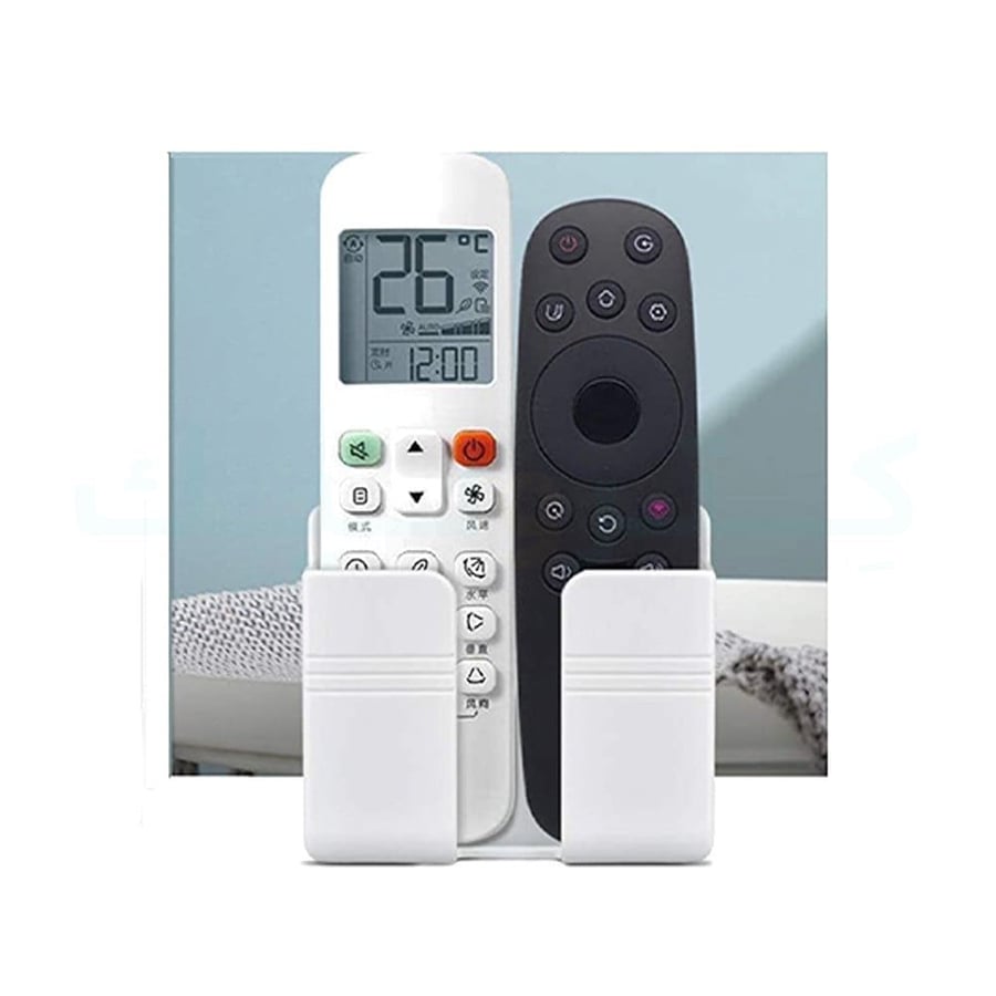 Wall-mounted phone holder with adhesive