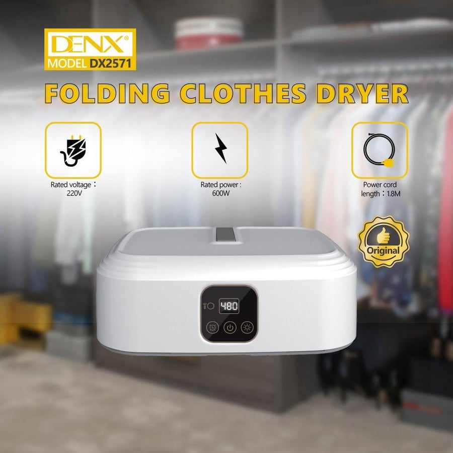 Portable electric clothes dryer foldable