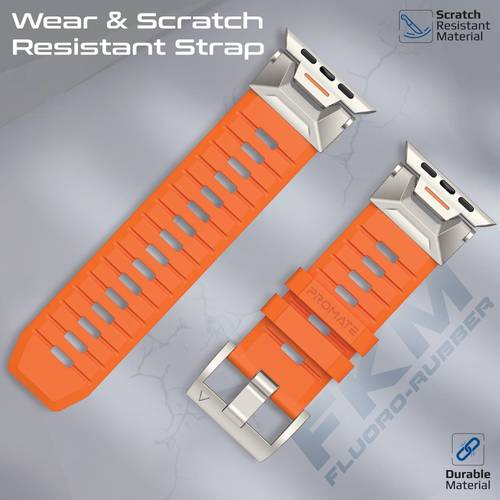 SilicaBand-Pro sports bracelet for Apple Watch - high-quality strap made of FKM fluoropolymer resistant to wear and scratches, comfortable and durable design perfect for sports activities. Provides exceptional comfort and superior durability with a 304 st