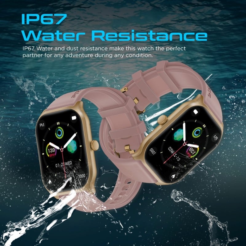 Your ideal fitness companion xWatch-B2 equipped with a 2.01-inch TFT screen and wireless connectivity technology, water-resistant with IP67 standard. It features sensors such as a heart rate sensor, blood oxygen level, step counter, and sleep monitoring, 