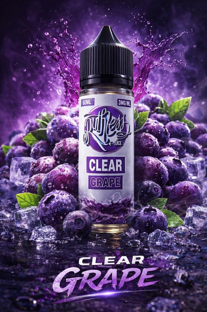 نكهة كلير عنب من شركة روثليس 60مل RUTHLESS CLEAR GRAPE