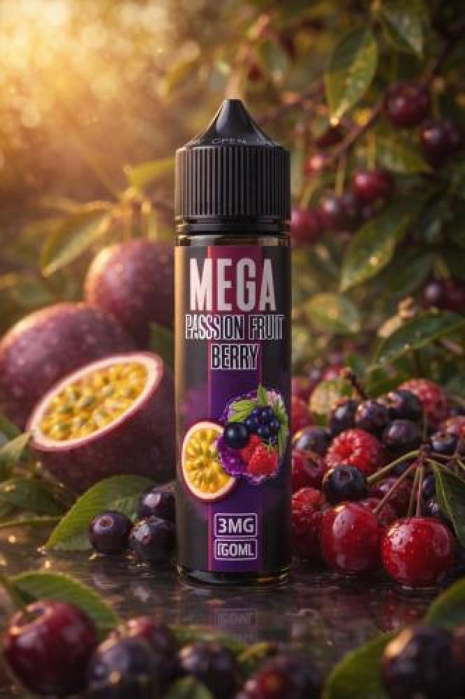 ميجا باشن فروت توت 60مل - Mega Passion Fruit Berry 60ml