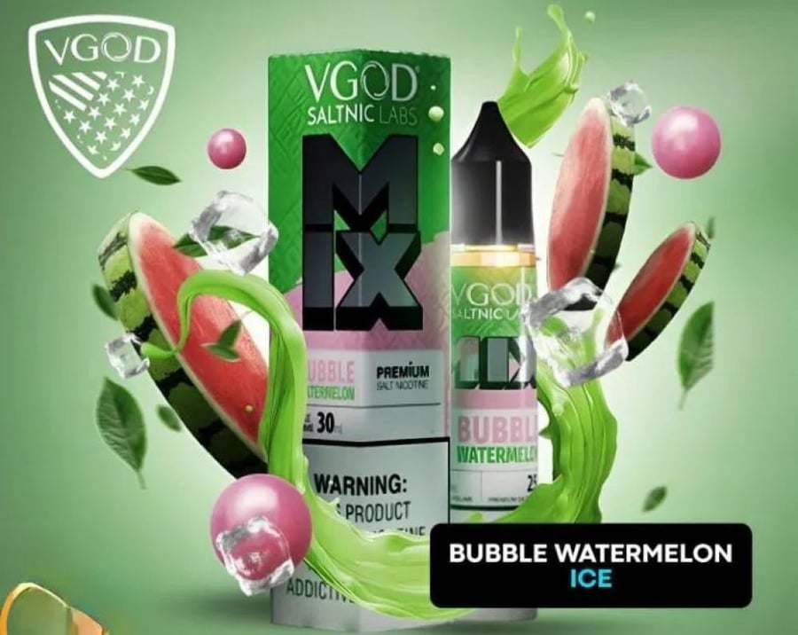 نكهة سولت علكة البطيخ بارد مكس من فيجود  - VGOD Bubble Watermelon ICED MIX 30ML