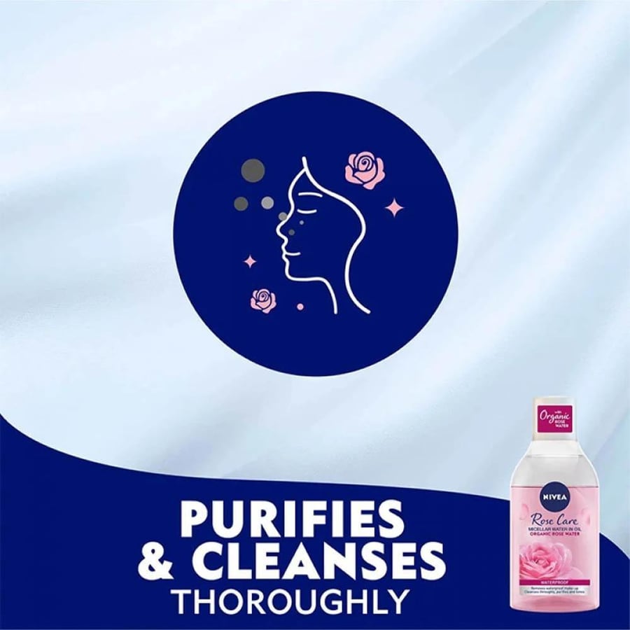 Nivea Makeup Remover Water Micellar with Organic Rose Water - 400 ml