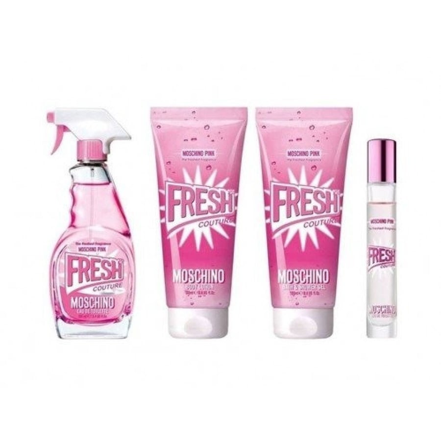طقم موسكينو بنك فريش كوتور تواليت عطر 100مل- شاور جل 100مل- بودي لوشن 100مل- عينة للشنطة 10مل