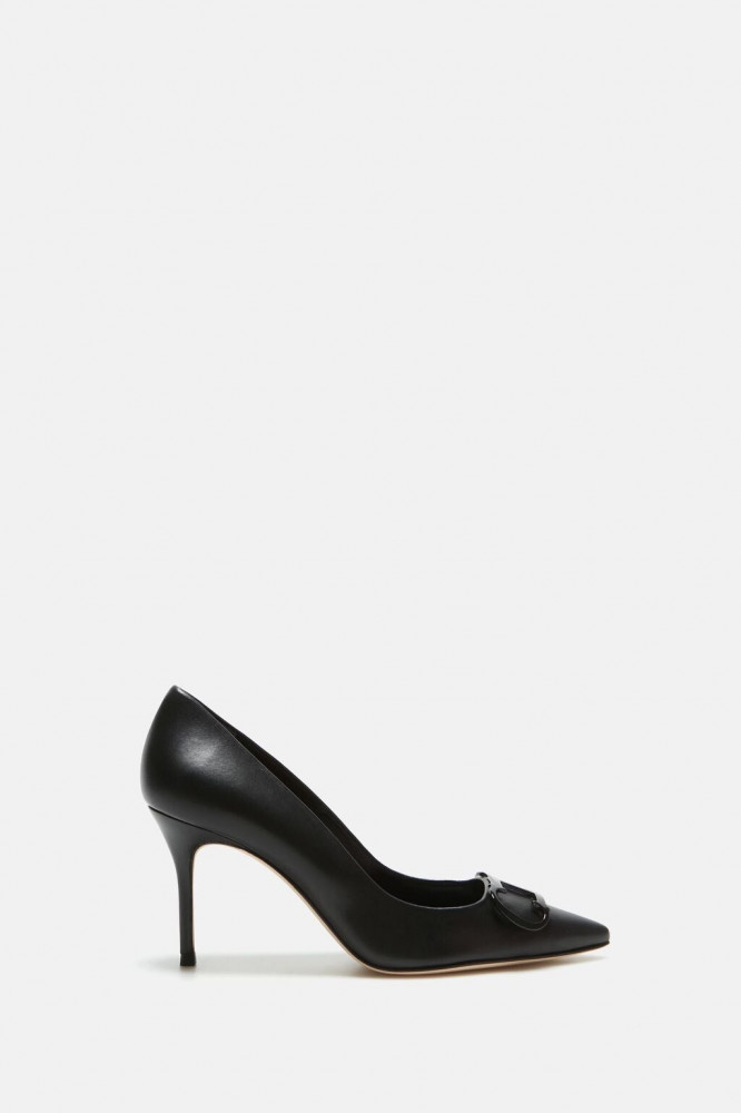 INITIALS INSIGNIA LEATHER PUMPS