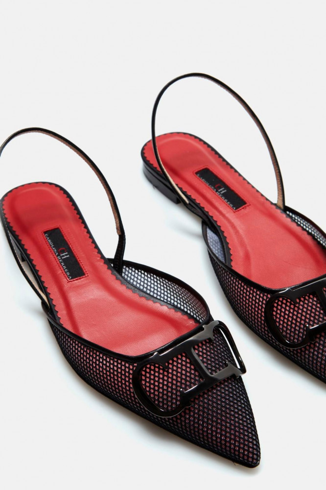 MESH SLINGBACK FLATS
