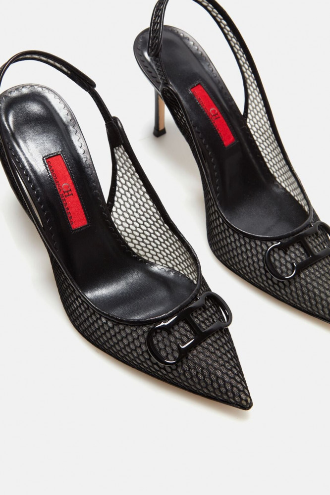INITIALS INSIGNIA MESH SLINGBACK PUMPS