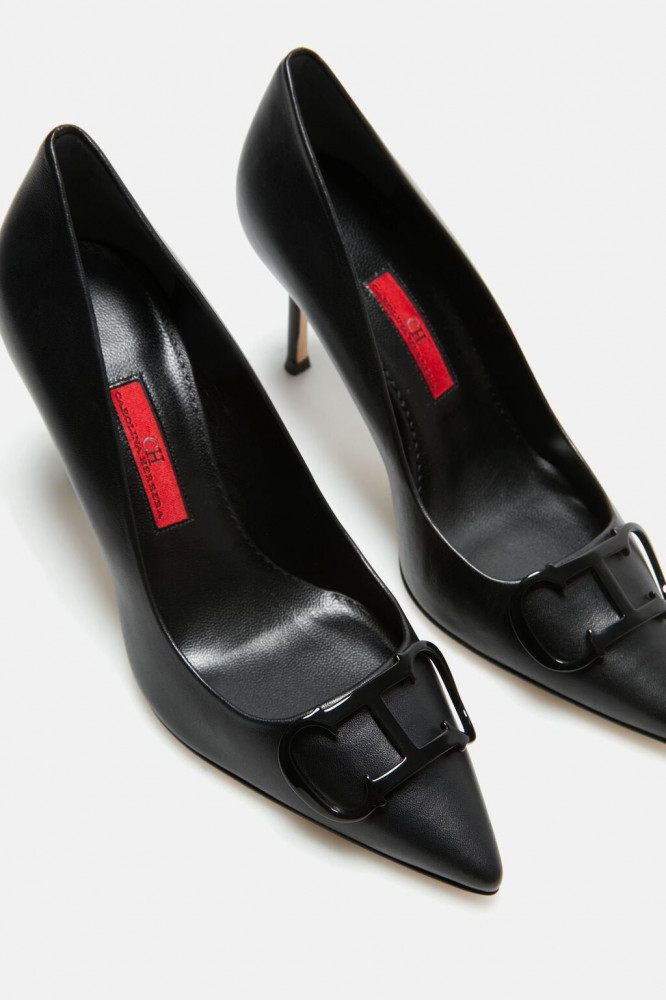 INITIALS INSIGNIA LEATHER PUMPS