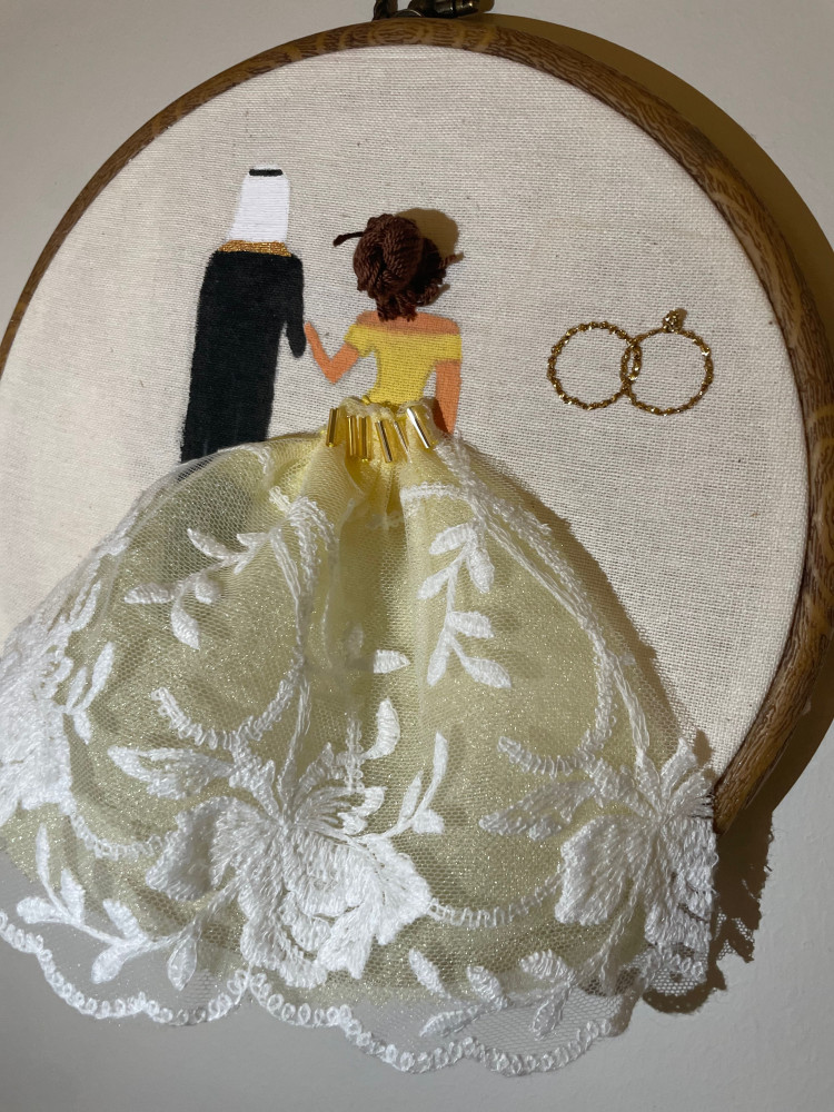 تطريز اطار عروسة