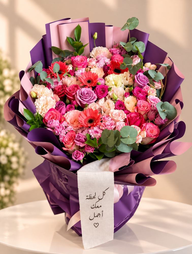 بوكيه ورد منوع – طالبين القرب | باقة ورد مميزه