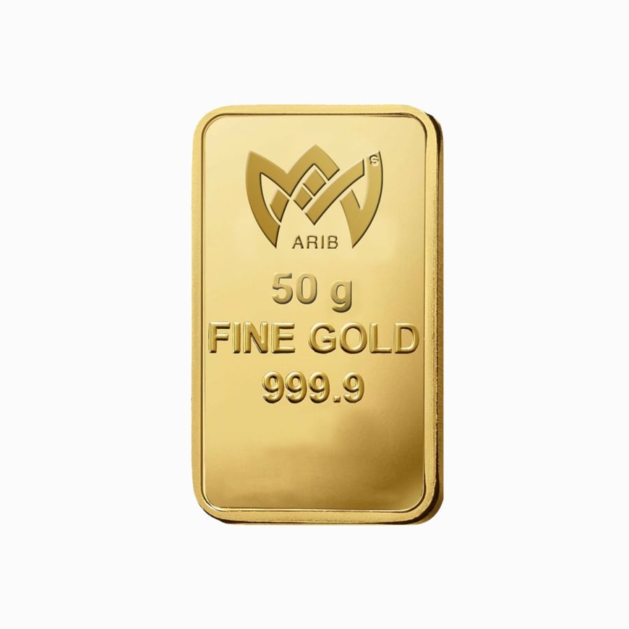 سبيكة ذهب صافي 50 جرام عيار 24 قيراط