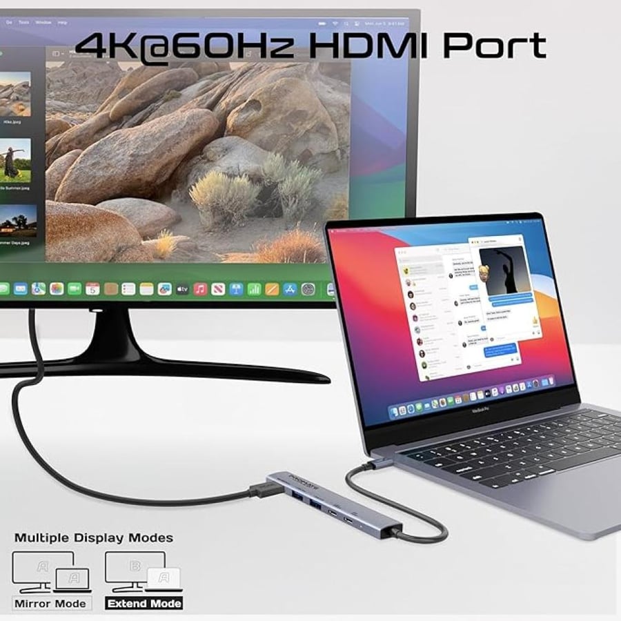بروميت (LinkHub-5X) - موزع UCB-C متعدد المنافذ 5 في 1