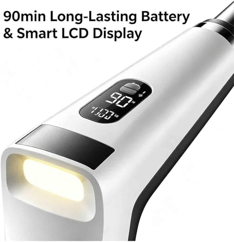 فرشاة تنظيف كهربائية دوارة مقاومة للماء مع 6 رؤوس وشاشة LCD