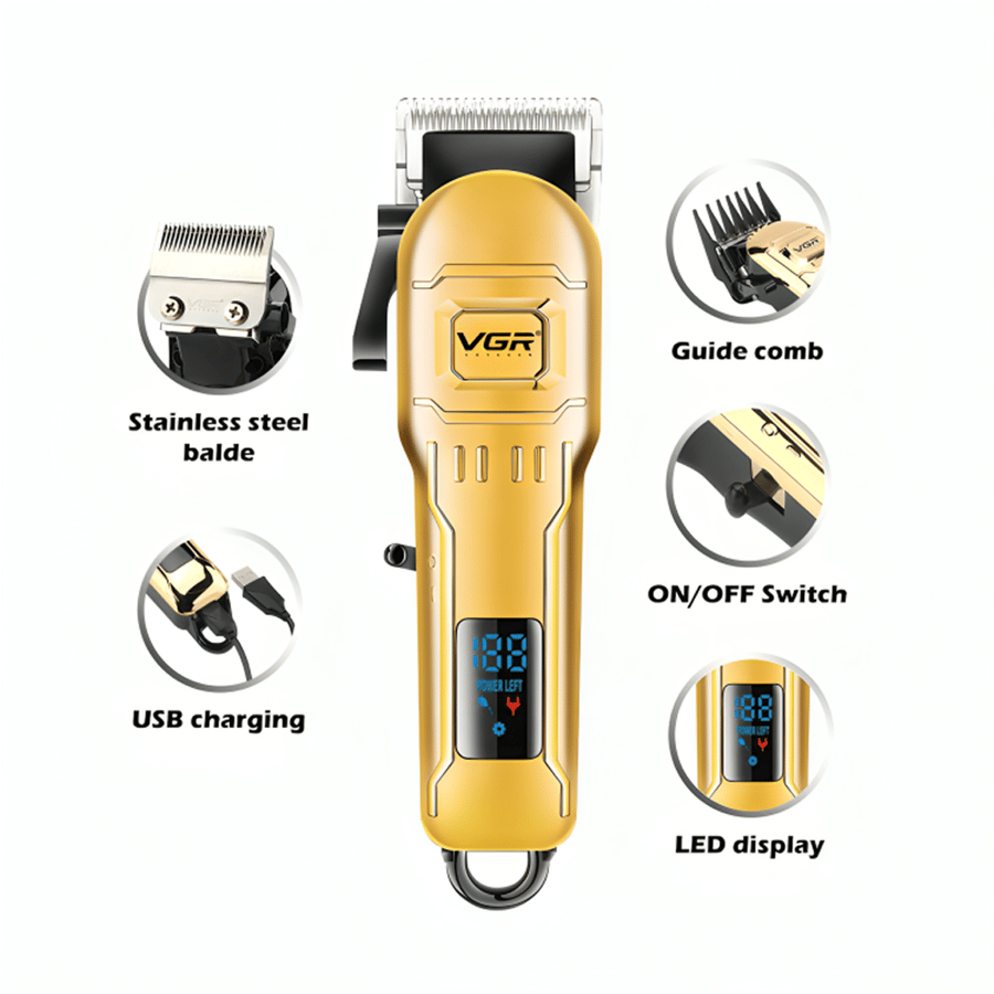 VGR ماكينة حلاقة ذهبية V-268