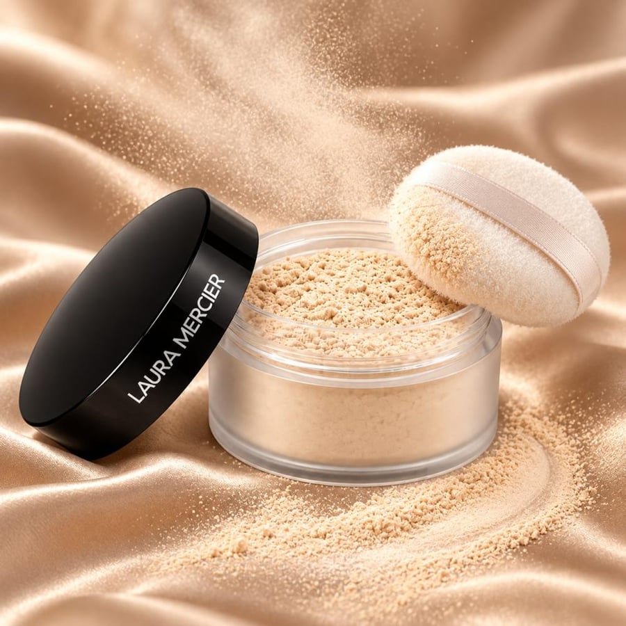 قوام بودرة سائبة Laura Mercier Translucent عن قرب