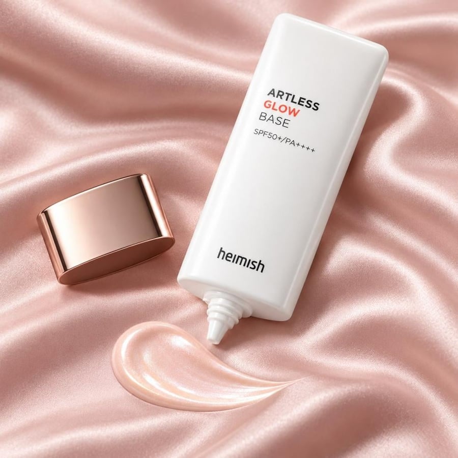 قوام برايمر heimish Artless Glow Base مضيء SPF 50 عن قرب