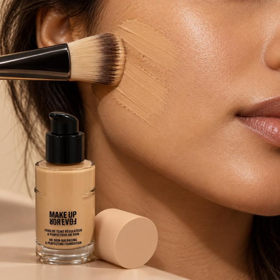 طريقة استخدام كريم أساس Make Up For Ever HD Skin بالفرشاة