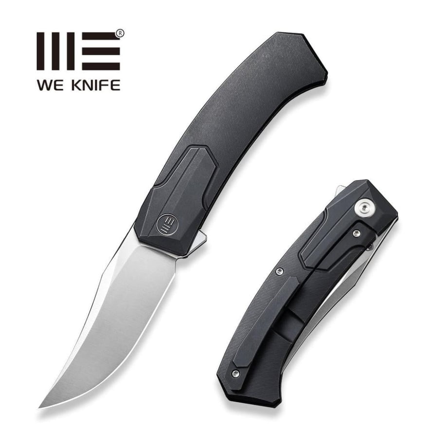 سكين WE KNIFE Shuddan، مقبض تيتانيوم أسود - نصل CPM 20CV ساتان