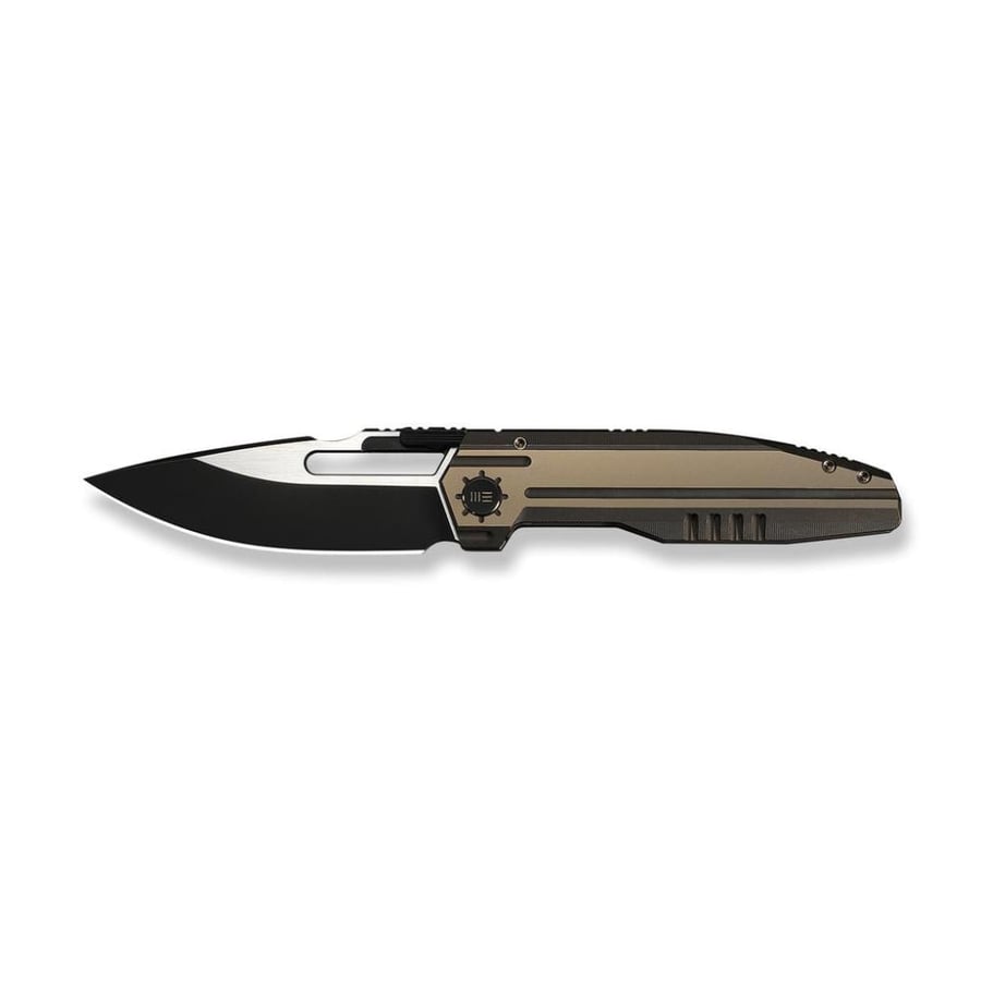 سكين WE KNIFE Reveille، مقبض تيتانيوم برونزي - نصل Bohler M390 ستونووش أسود وساتان مسطح (إصدار محدود 200 قطعة)