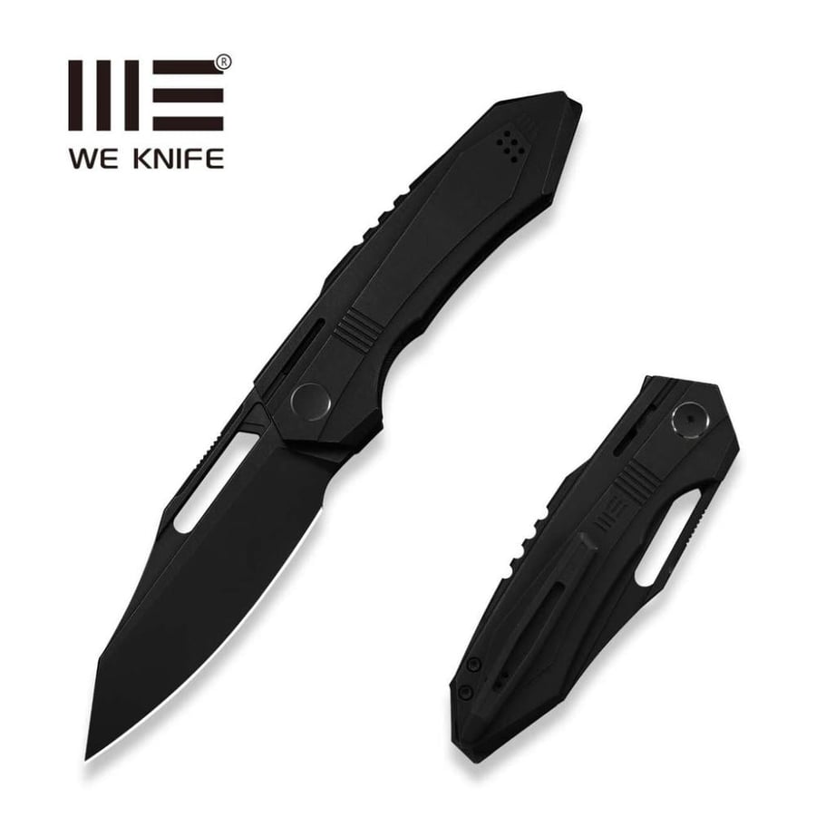 سكين WE KNIFE Bogey، مقبض تيتانيوم أسود - نصل Bohler M390 ستونووش أسود (إصدار محدود 200 قطعة)